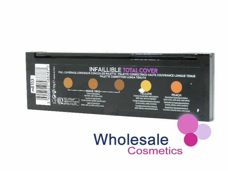 8 x Infaillible Total Cover Concealer Palette - 02 TAN TO DEEP
